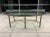 Vintage Asian influenced brass and thick glass top with ogee edge in faux bamboo, manufactured in Italy for Mastercraft,...