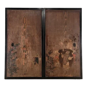 Pair of Meiji Period Painted Sliding Doors