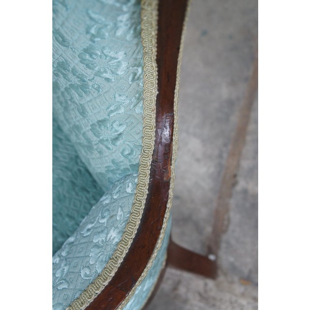 Antique Victorian Walnut Balloon Back Library Parlor Armchair For Sale - Image 10 of 15