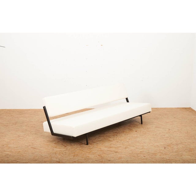 Daybed in Black Lacquered Metal, 1950s For Sale - Image 6 of 14