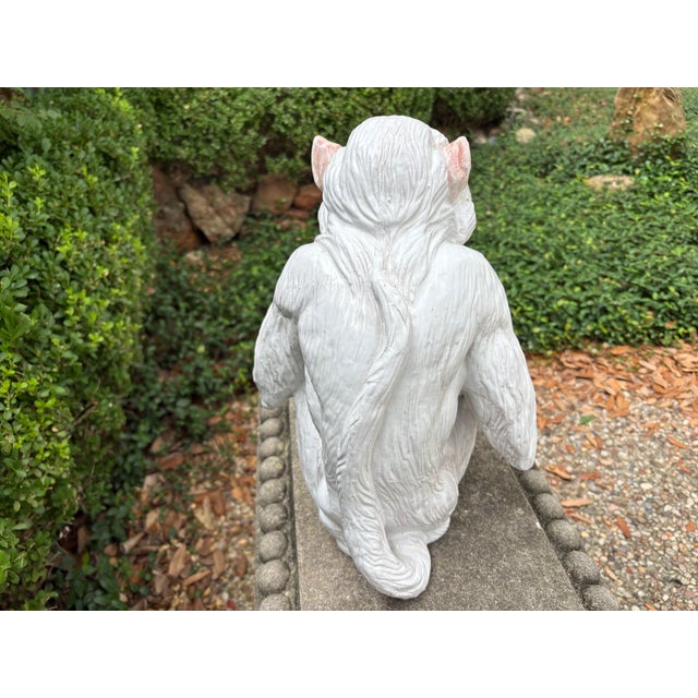 1960s Italian Glazed Terracotta Monkey Sculpture For Sale - Image 12 of 12