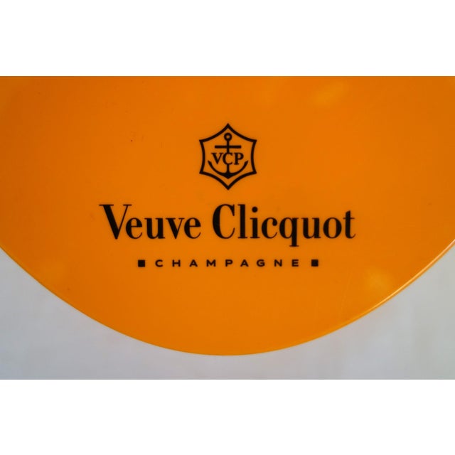 Plastic Large Vintage Orange Veuve Clicquot Champagne Bucket For Sale - Image 7 of 9