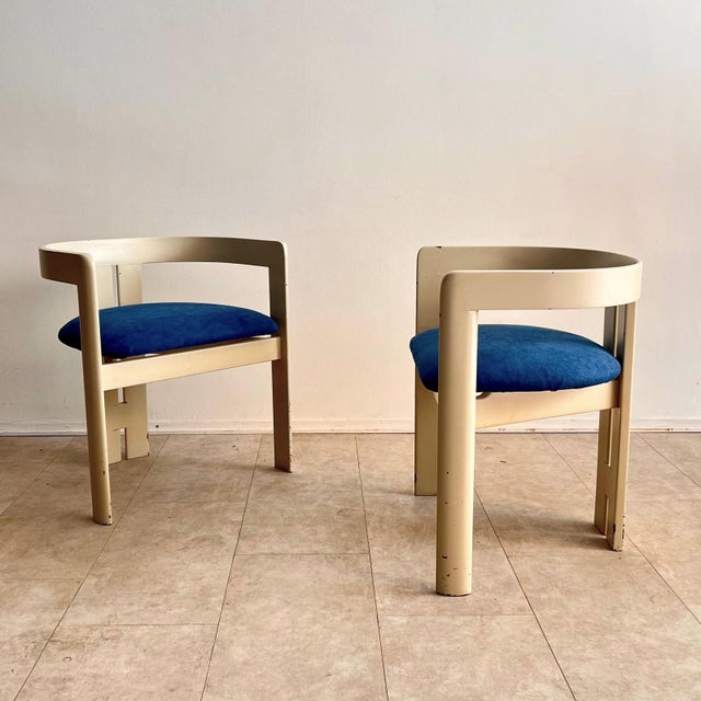 Ivory Pigreco Chairs by Tobia Scarpa for Gavina, 1960s, Set of 2 For Sale - Image 8 of 9
