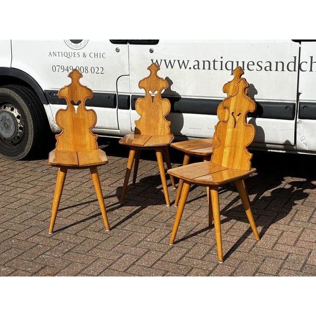 Vintage Elm Dining Chairs by Cepelia, Set of 4 For Sale - Image 4 of 8