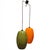 Vintage Green and Orange Glass Pendant attributed to Alessandro Pianon for Vistosi, 1960s, in Very Good conditions....