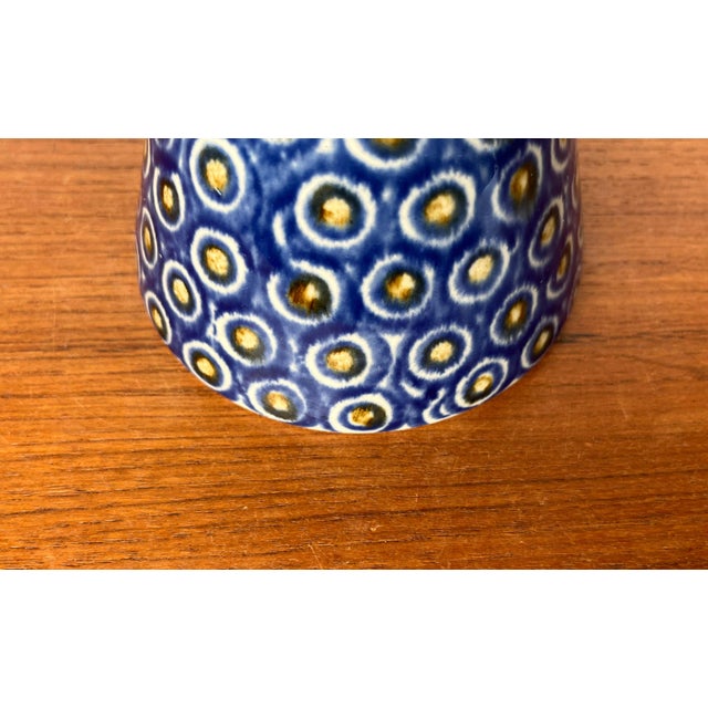 Mid-Century Modern German Vase with Peacock Design For Sale - Image 10 of 13