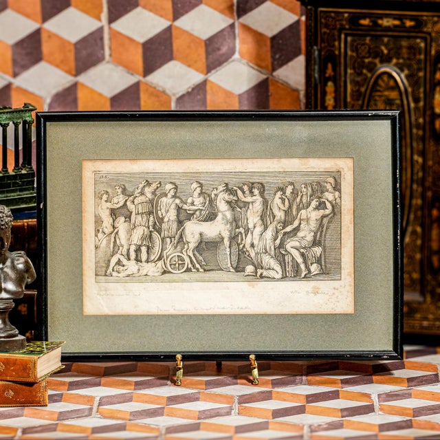 This striking 18th-century etching, titled "King Priam Begs Achilles for the Body of Hector," is a powerful example of...