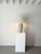 A distinctive late 20th century Italian ceramic table lamp in a speckled glaze in monochrome tones. Paired with the...