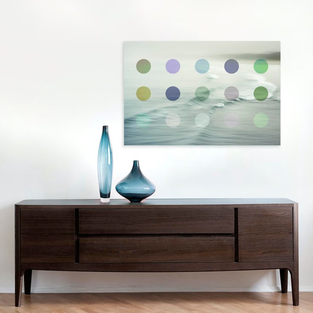 Contemporary Photography Seascape Fine Art Print With Abstract Colourful Dots by Angela Cameron For Sale - Image 3 of 3