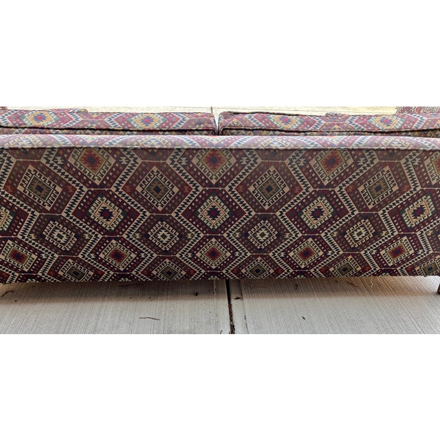 Mid 20th Century Vintage Mid-Century Henredon Jack Lenor Larsen Tuxedo Sofa For Sale - Image 5 of 10