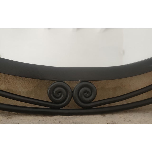 Black Wrought Iron Ornate Mirror, 1980s For Sale - Image 3 of 7