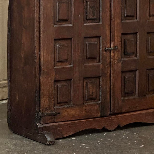 Wood 18th Century Spanish Rustic Walnut Cabinet ~ Cupboard For Sale - Image 7 of 18