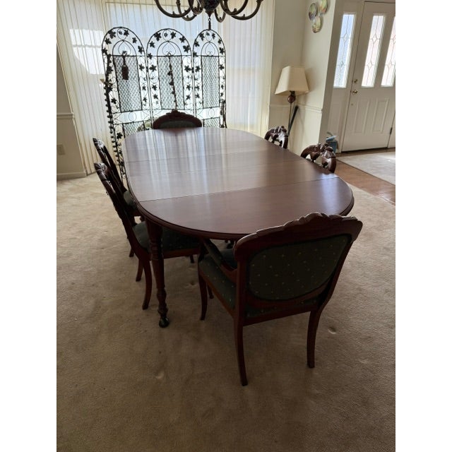 Carl Forslund Cherry Dining Table With Six Chairs and Custom Table Pads For Sale In Saint Louis - Image 6 of 15