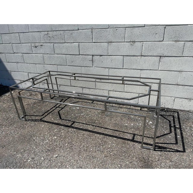 Vintage Chrome Geometric Coffee Table For Sale - Image 10 of 10