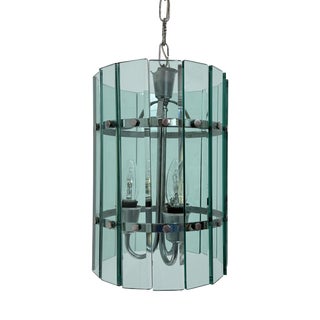 Mid-Century Glass Pendant Lamp by Veca, 1970s, Italy For Sale