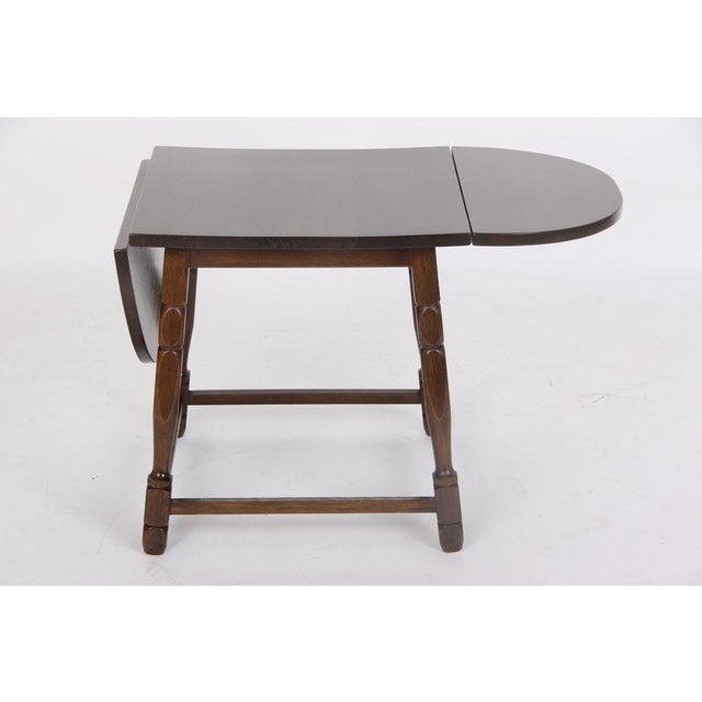 Small Danish Stained Oak Table, 1960s, Set of 2 For Sale - Image 6 of 18