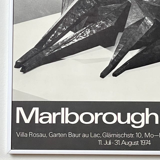 1974 Original Lynn Chadwick Marlborough Zürich Exposition Lithograph, Framed For Sale - Image 4 of 4