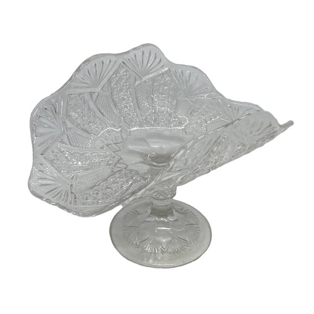 Late 19th Century American Pattern Pressed Glass Footed Banana Stand. This Early American Pressed Glass (EAPG) is in...