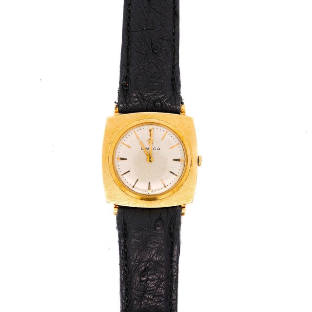 Omega Vintage Omega D6660 27mm 18k Gold Cushion Manual Watch Watch For Sale - Image 4 of 6