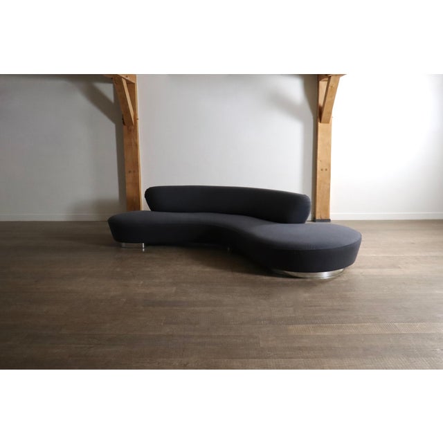 Vintage Serpentine Sofa in Velvet by Vladimir Kagan, 1999 For Sale - Image 15 of 17