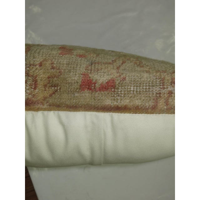 Early 21st Century Zabihi Collection Antique Oushak Rug Pillow For Sale - Image 5 of 5