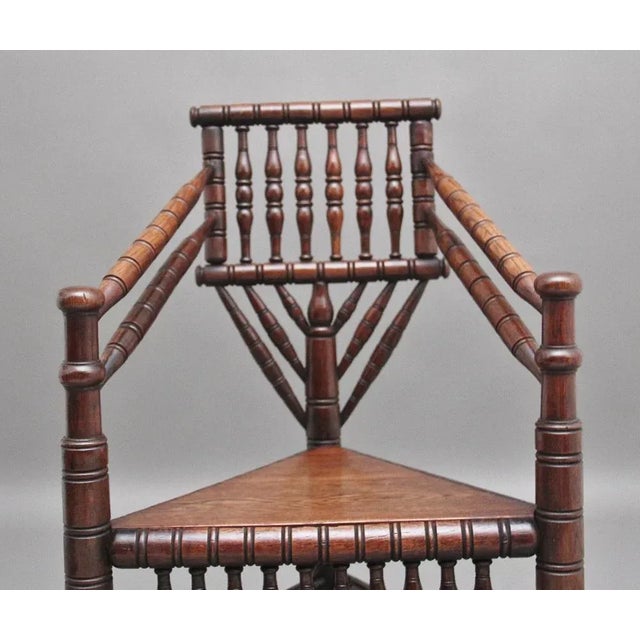 Antique Oak Turners Chair, 1840 For Sale - Image 4 of 12