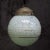 French Clichy Green Reeded Glass Pendant Lamp For Sale - Image 4 of 8