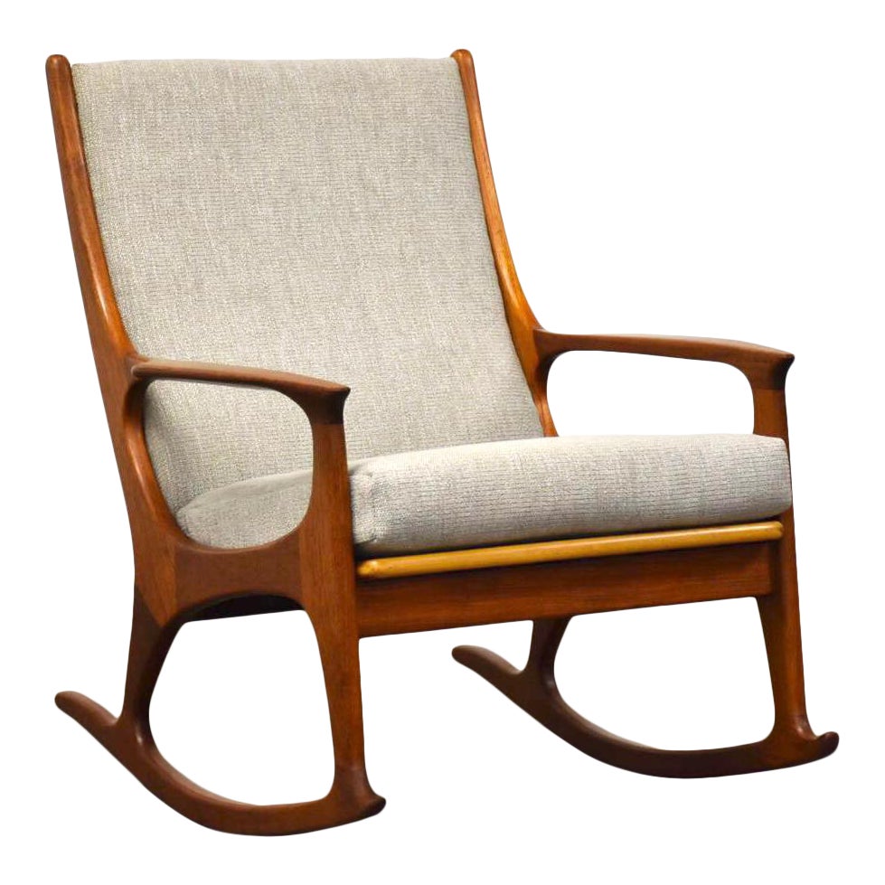 Danish Teak Mid Century Modern Rocking Chair Chairish