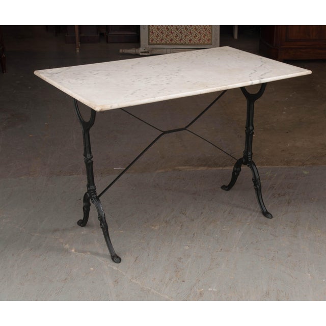 Early 20th Century Early 20th Century French Marble-Top Bistro Table For Sale - Image 5 of 11
