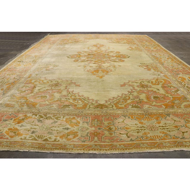 Late 19th Century Turkish Oushak Rug, 11'08 X 16'00 For Sale - Image 11 of 12
