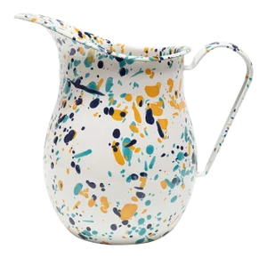 Crow Canyon Home Enamelware Catalina Large Pitcher in Bermuda Buttercup