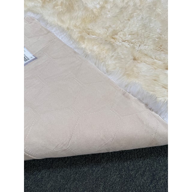 7ft 10in × 7ft 10in Safavieh Sheepskin Area Rug For Sale In San Francisco - Image 6 of 13