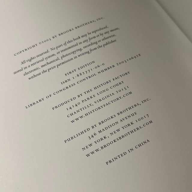 American Brooks Brothers “Generations of Style” Sealed Coffee Table Book (Tartan Hardcover, 200 Years of American Fashion & Culture) For Sale - Image 3 of 12