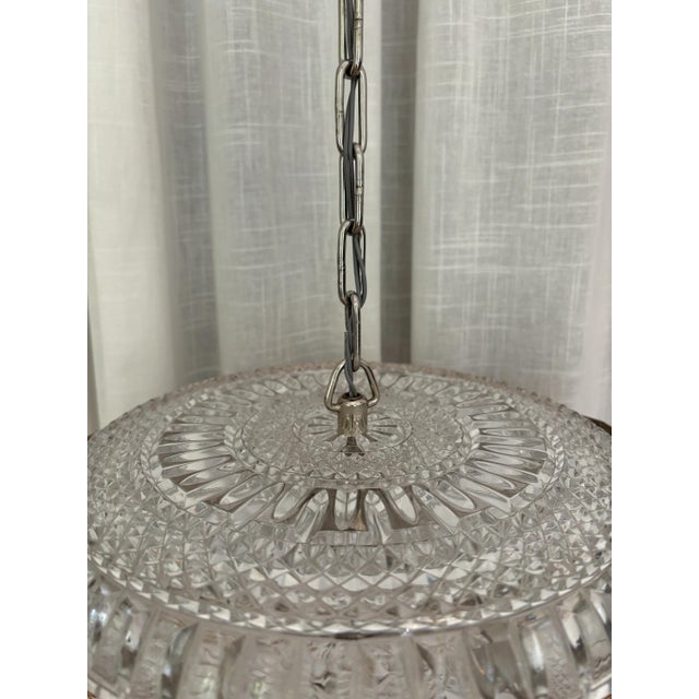Metal Ceiling Lamp with Crystal Elements by Carl Fagerlund for Orrefors, Sweden, 1960s For Sale - Image 11 of 18