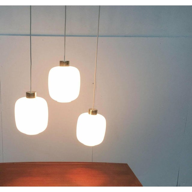 Mid-Century German Balloon Glass Pendant Lamps, 1960s, Set of 3 For Sale - Image 9 of 18
