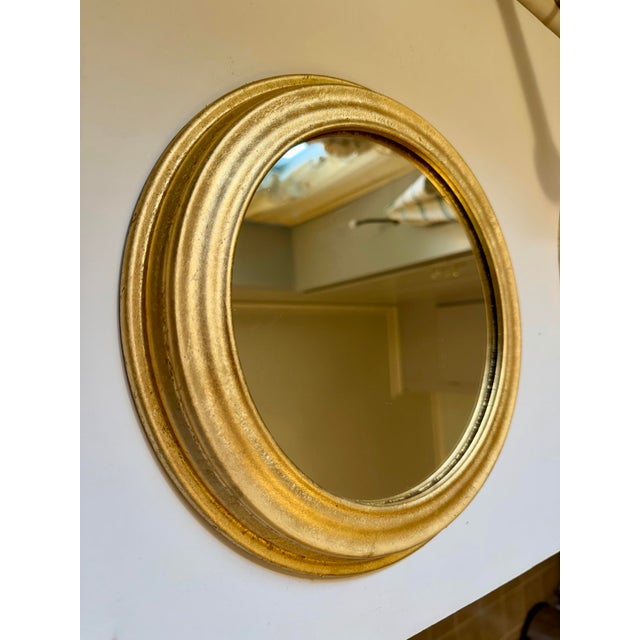 Hollywood Regency Set of 12 Vintage Round Gilt Italian Mirrors For Sale - Image 3 of 17