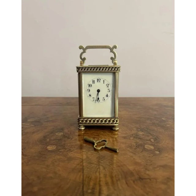 Antique Victorian Brass Carriage Clock, 1880 For Sale - Image 6 of 6
