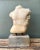 Gray Vintage Stone Torso Sculpture on Cement Base For Sale - Image 8 of 12