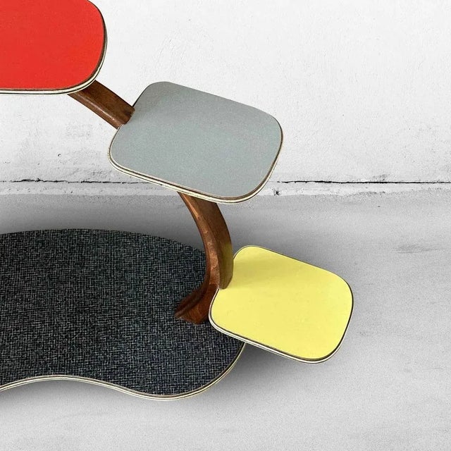 Metal Large Mid-Century German Colorful Plant Stand or Flower Table, 1950s For Sale - Image 7 of 13