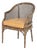 Tortoiseshell Finish Faux Bamboo Caned Tub Chair For Sale
