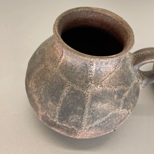 Abstract German Fat Lava Pottery Vases from Ruscha, 1960s, Set of 2 For Sale - Image 6 of 18