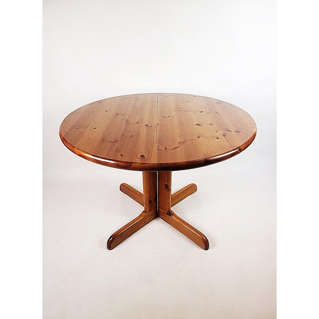 Brown Vintage Danish Extendable Table in Pine, 1970s For Sale - Image 8 of 15