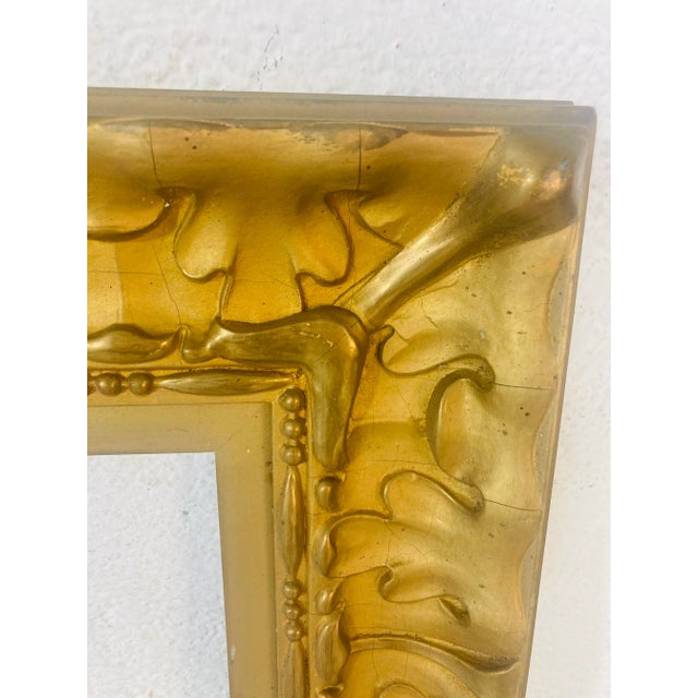 1950s Gold Gilt Ornate Vintage Frame For Sale - Image 5 of 8