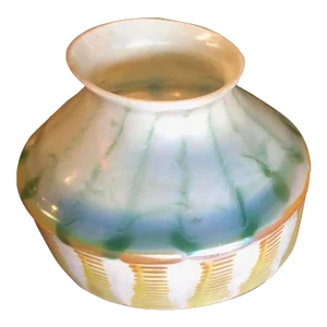 Rare American Tiffany Studios Favrile Green and Yellow Glass Candle Lamp Shade