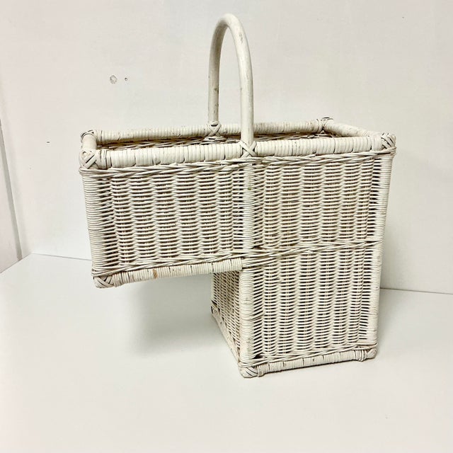 1970s Vintage Boho Chic Coastal Rustic Stairway Rescue Basket For Sale - Image 5 of 12
