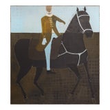 Large Contemporary Equestrian Portrait. Horse Oil Painting 200 X 180 Cm For Sale