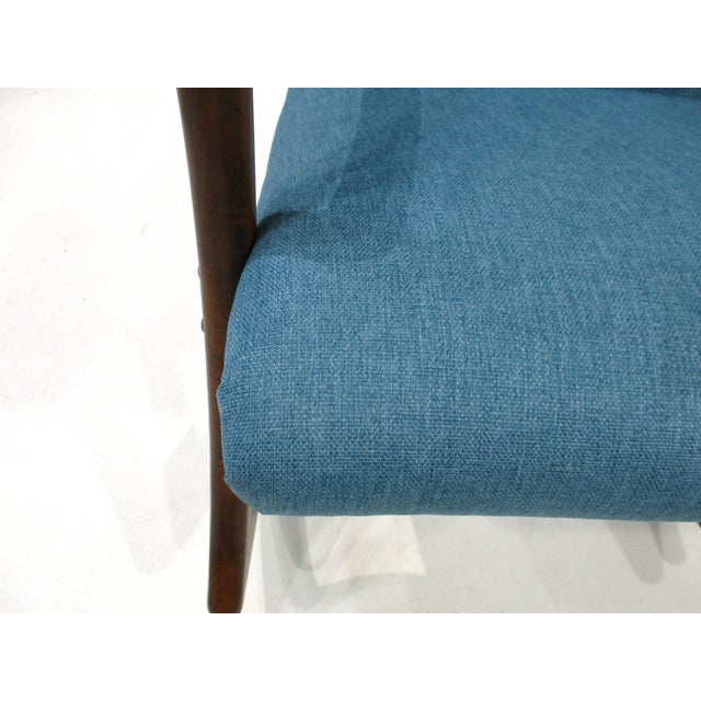 Blue Hans Wegner Danish Styled Rocking Chair For Sale - Image 8 of 10