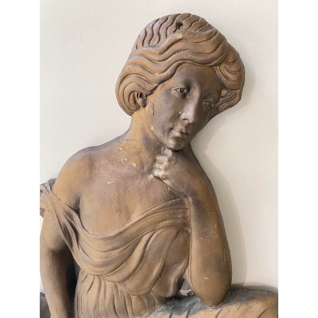 1920s Art Nouveau Brass-Painted Architectural Ornaments - a Pair For Sale - Image 11 of 13