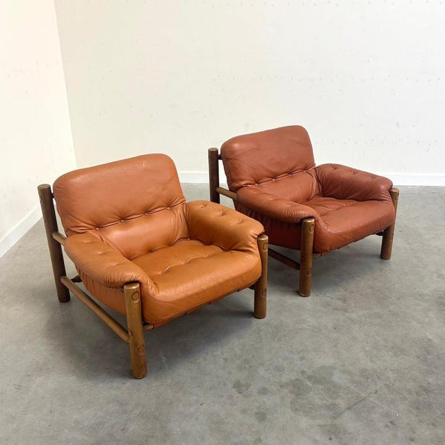 Vintage Brutalist Lounge Chairs, 1960s, Set of 2 For Sale - Image 5 of 16