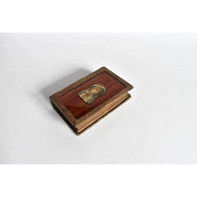 Early 20th Century Vintage French Faux Book Jewelry Box For Sale - Image 9 of 11